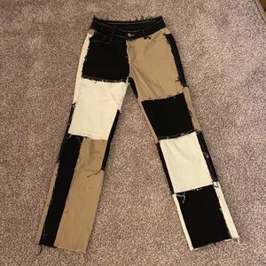 Patchwork Denim Jeans